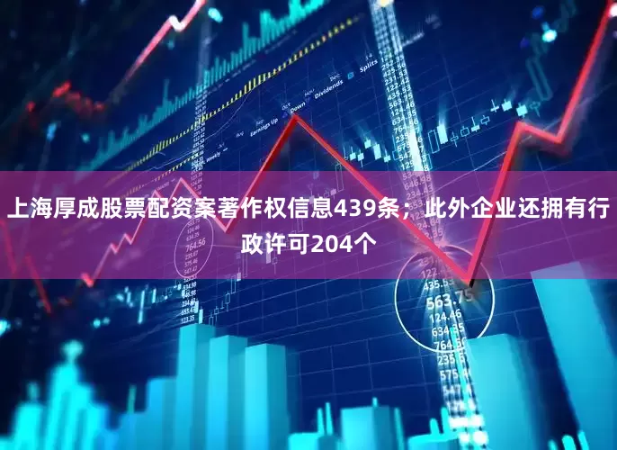 上海厚成股票配资案著作权信息439条；此外企业还拥有行政许可204个